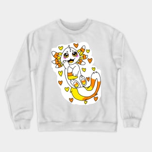 Candycorn axolotl Crewneck Sweatshirt